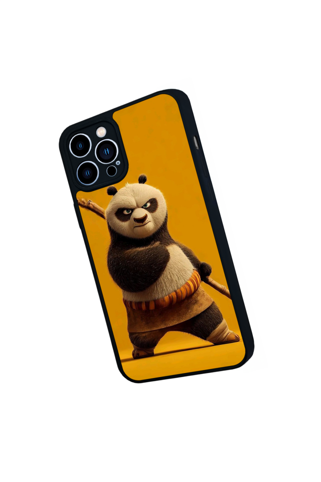 iPhone 12 Pro Max Uyumlu Kung Fu Panda Tasarımlı Glossy Premium Kılıf