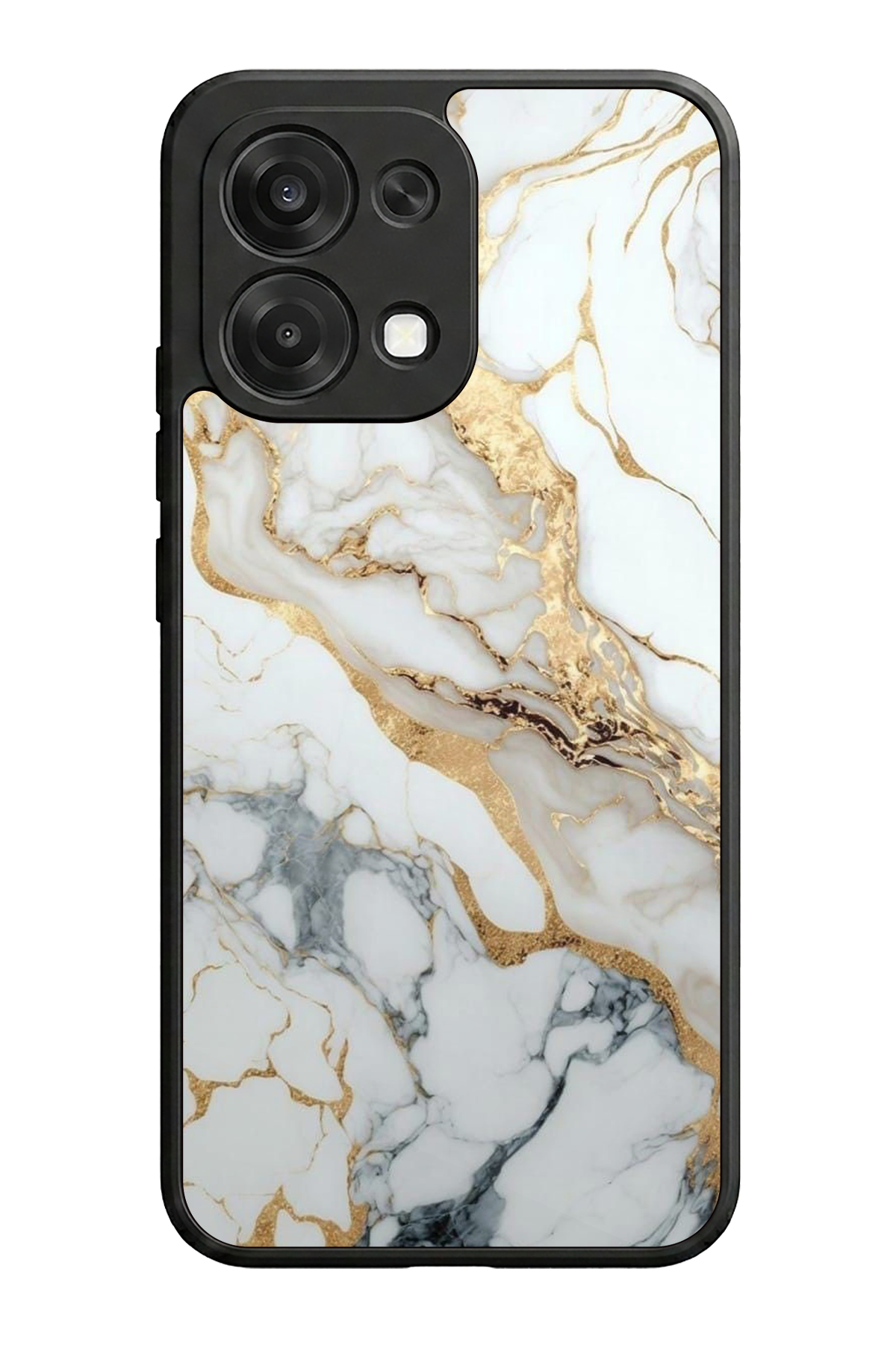 Oppo A6 Pro Uyumlu Mermer Marble Tasarımlı Glossy Premium Kılıf