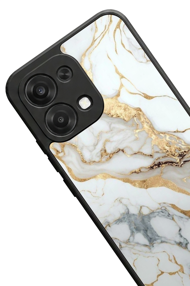 Oppo A6 Pro Uyumlu Mermer Marble Tasarımlı Glossy Premium Kılıf