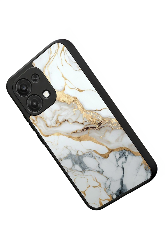 Oppo A6 Pro Uyumlu Mermer Marble Tasarımlı Glossy Premium Kılıf