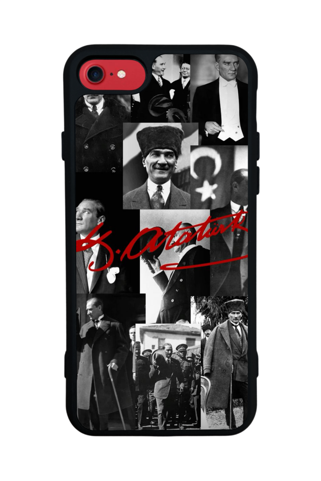 iPhone 8 Uyumlu Mustafa Kemal Ataturk Tasarımlı Glossy Premium Kılıf