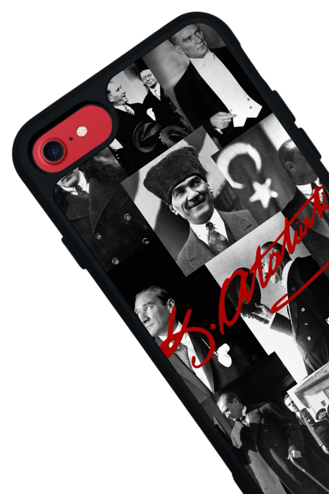 iPhone 8 Uyumlu Mustafa Kemal Ataturk Tasarımlı Glossy Premium Kılıf