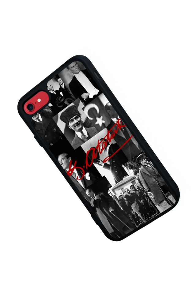 iPhone 8 Uyumlu Mustafa Kemal Ataturk Tasarımlı Glossy Premium Kılıf