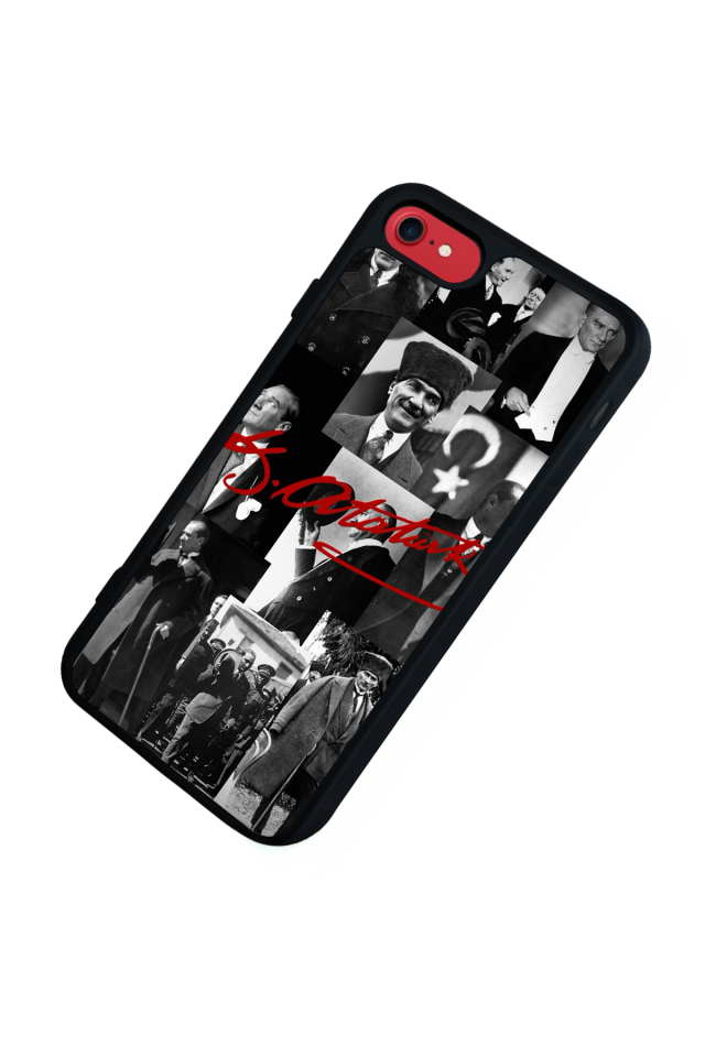 iPhone 8 Uyumlu Mustafa Kemal Ataturk Tasarımlı Glossy Premium Kılıf