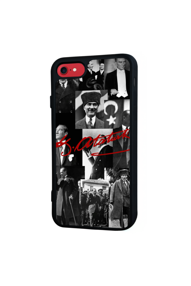 iPhone 8 Uyumlu Mustafa Kemal Ataturk Tasarımlı Glossy Premium Kılıf