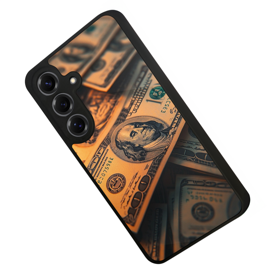 Samsung Galaxy S25 Uyumlu Para Tasarımlı Glossy Premium Kılıf