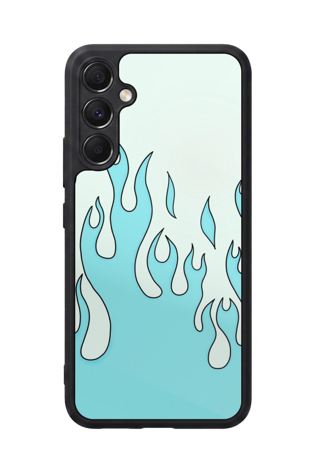 Samsung Galaxy M34 Uyumlu Retro Flame Patterns Tasarımlı Glossy Premium Kılıf