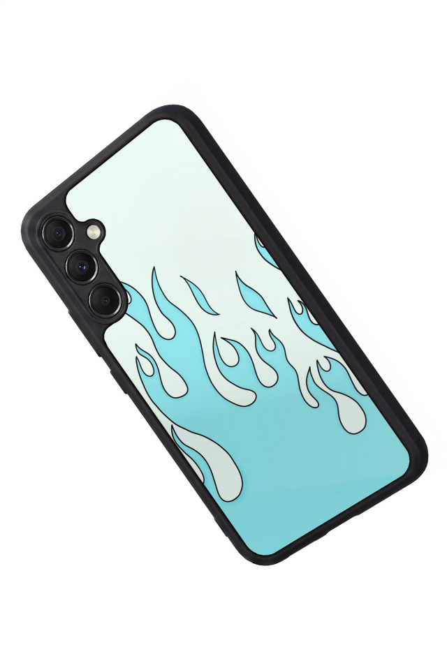 Samsung Galaxy M34 Uyumlu Retro Flame Patterns Tasarımlı Glossy Premium Kılıf