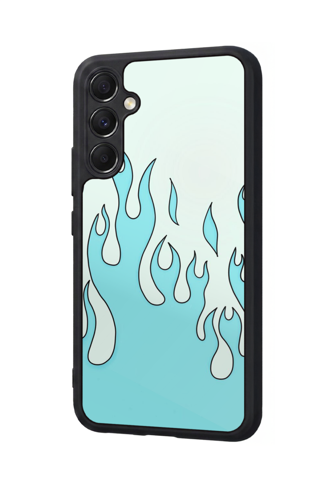 Samsung Galaxy M34 Uyumlu Retro Flame Patterns Tasarımlı Glossy Premium Kılıf