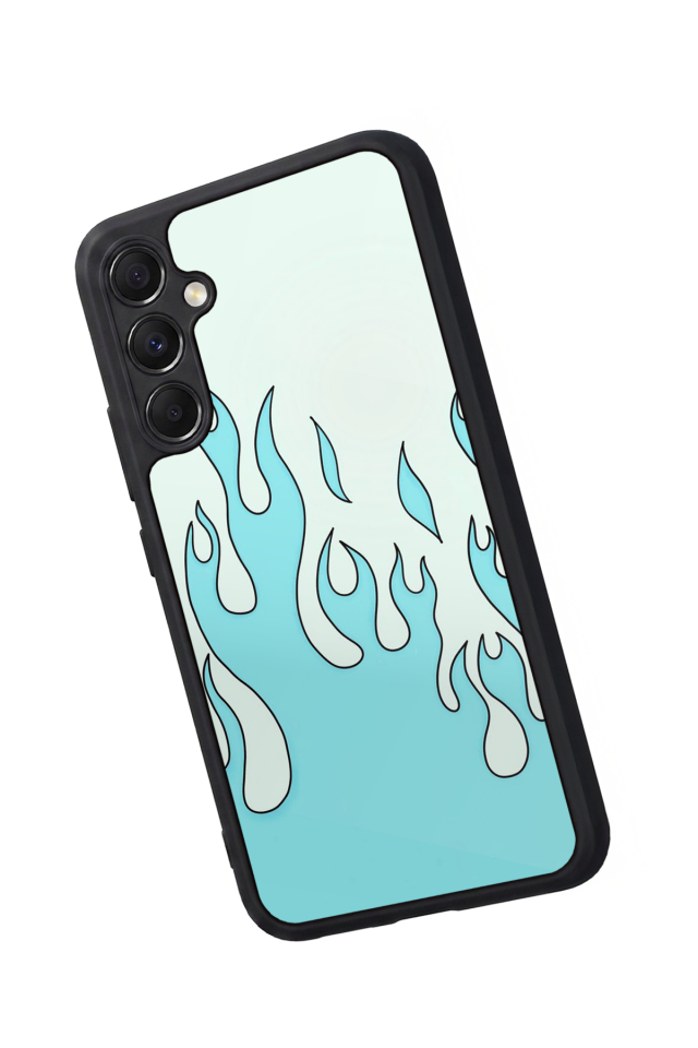 Samsung Galaxy M34 Uyumlu Retro Flame Patterns Tasarımlı Glossy Premium Kılıf