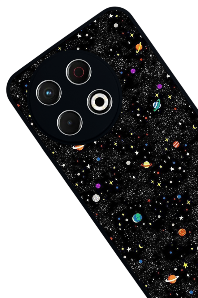 Tecno Spark 30 Pro Uyumlu Uzay Tasarımlı Glossy Premium Kılıf