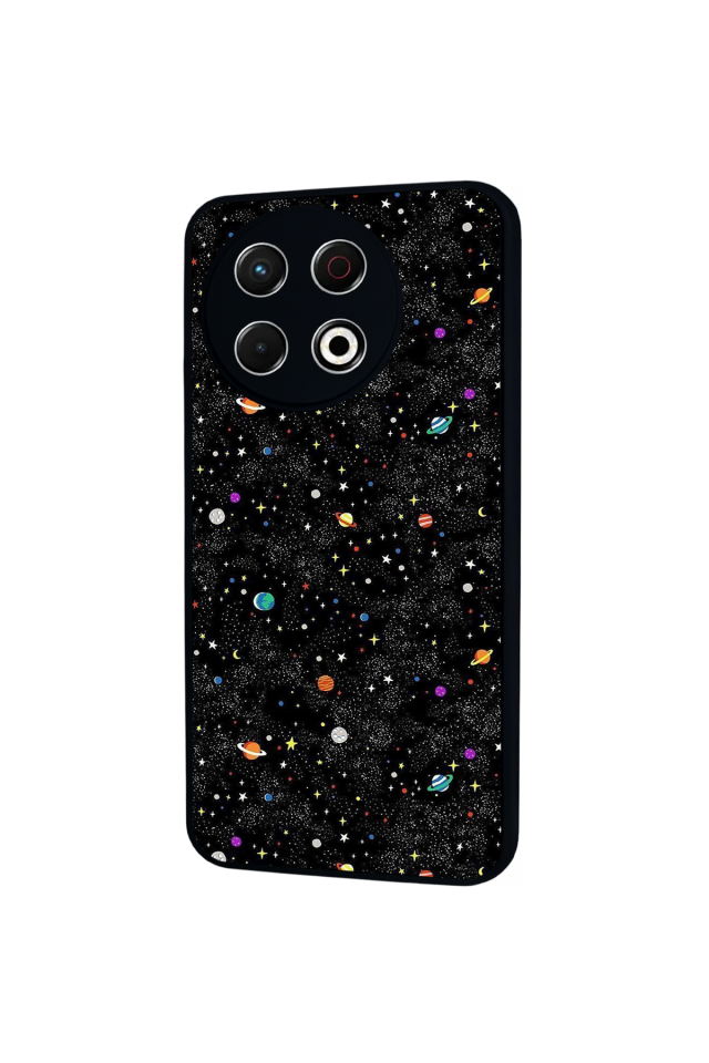 Tecno Spark 30 Pro Uyumlu Uzay Tasarımlı Glossy Premium Kılıf