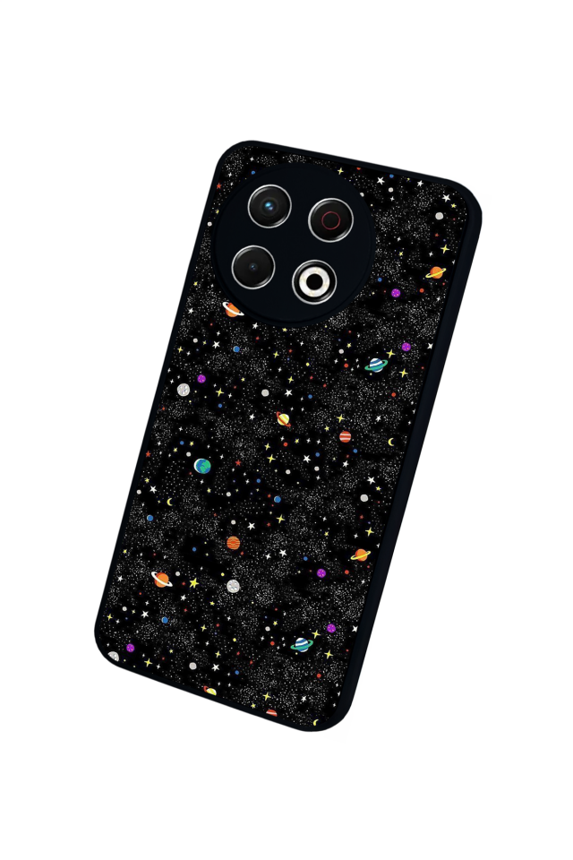 Tecno Spark 30 Pro Uyumlu Uzay Tasarımlı Glossy Premium Kılıf