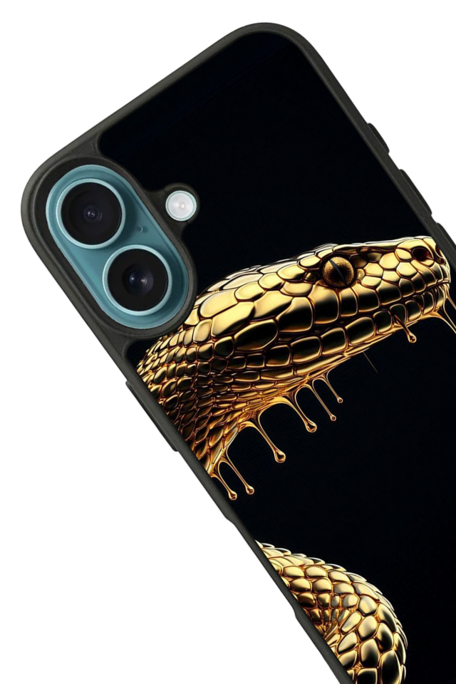 iPhone 16 Plus Uyumlu Yılan Tasarımlı Glossy Premium Kılıf