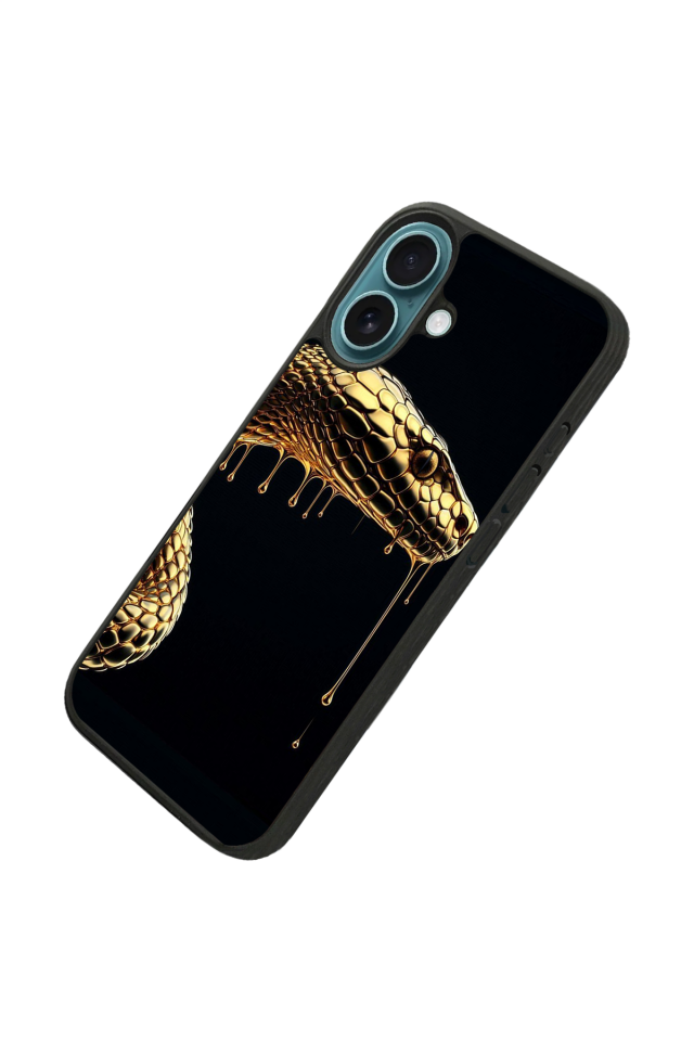 iPhone 16 Plus Uyumlu Yılan Tasarımlı Glossy Premium Kılıf