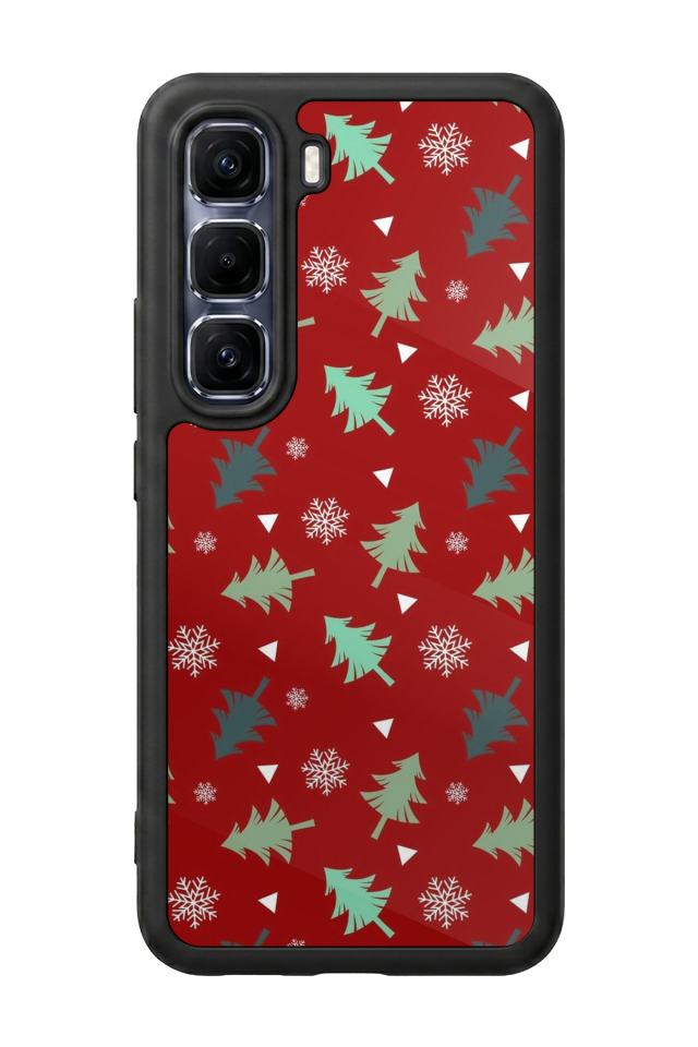 Infinix Hot 60 Pro Plus Uyumlu Yilbasi Christmas Tasarımlı Glossy Premium Kılıf