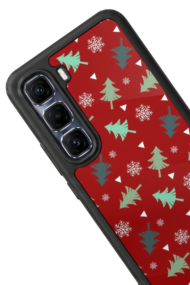 Infinix Hot 60 Pro Plus Uyumlu Yilbasi Christmas Tasarımlı Glossy Premium Kılıf