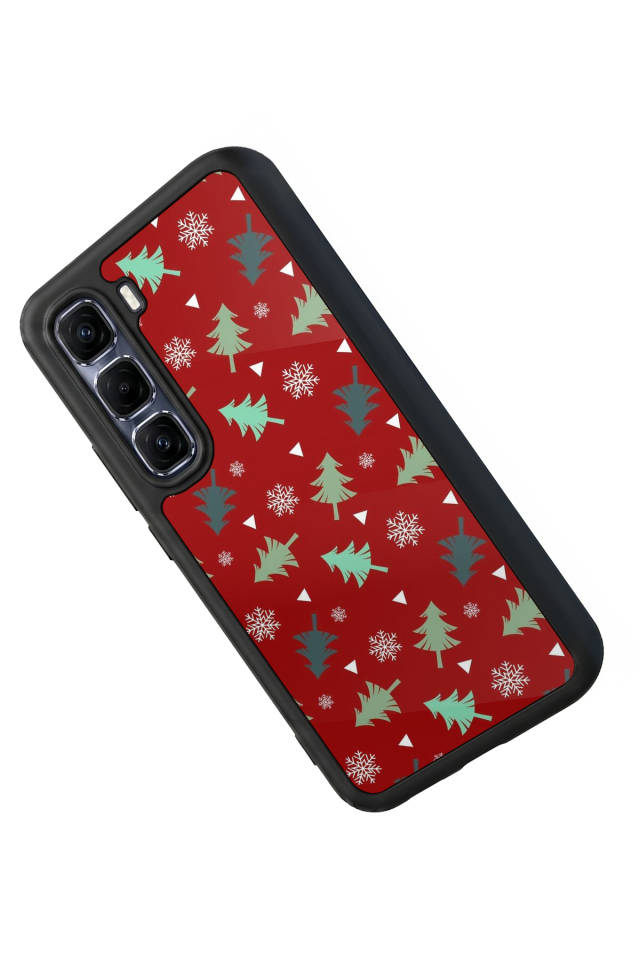 Infinix Hot 60 Pro Plus Uyumlu Yilbasi Christmas Tasarımlı Glossy Premium Kılıf