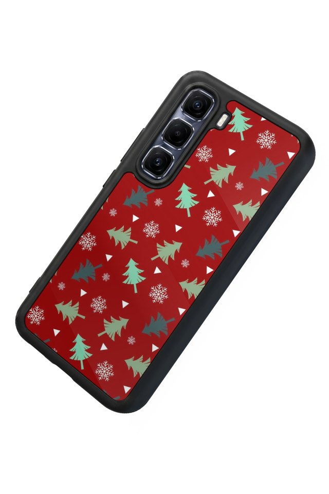 Infinix Hot 60 Pro Plus Uyumlu Yilbasi Christmas Tasarımlı Glossy Premium Kılıf