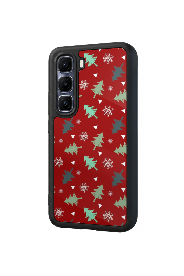 Infinix Hot 60 Pro Plus Uyumlu Yilbasi Christmas Tasarımlı Glossy Premium Kılıf