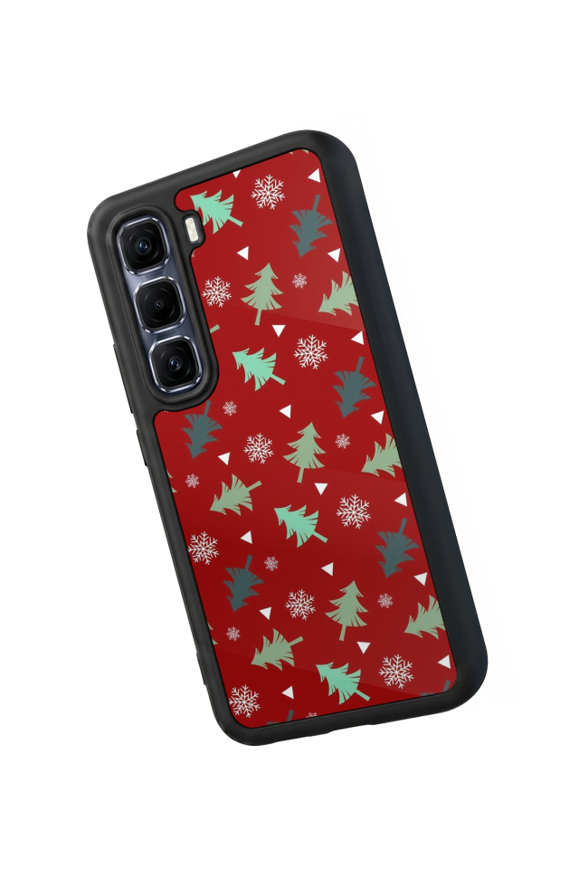 Infinix Hot 60 Pro Plus Uyumlu Yilbasi Christmas Tasarımlı Glossy Premium Kılıf
