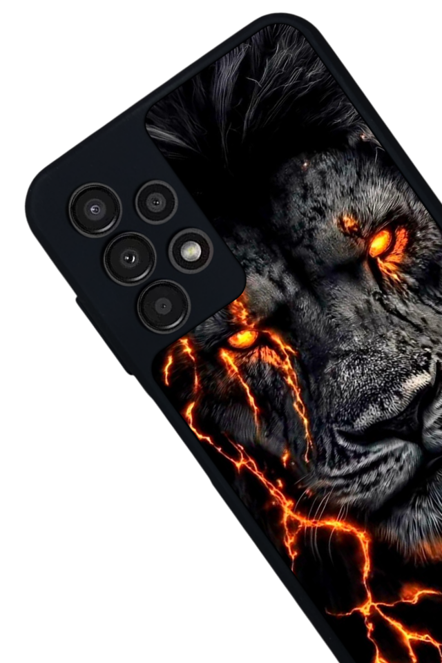 Samsung Galaxy A23 Uyumlu Aslan Tasarımlı Glossy Premium Kılıf