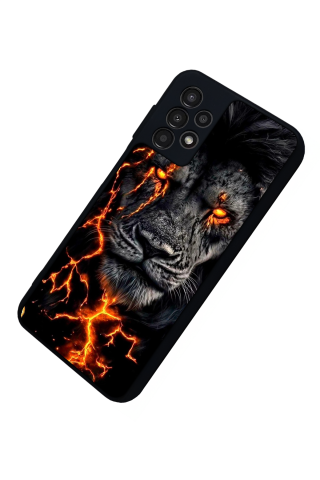 Samsung Galaxy A23 Uyumlu Aslan Tasarımlı Glossy Premium Kılıf
