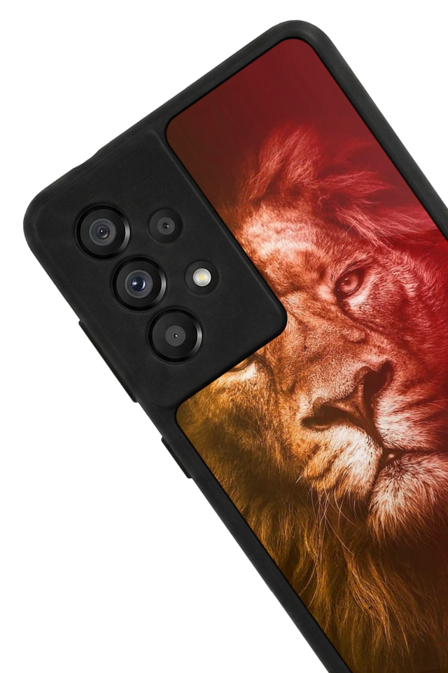 Samsung Galaxy A73 Uyumlu Aslan Tasarımlı Glossy Premium Kılıf
