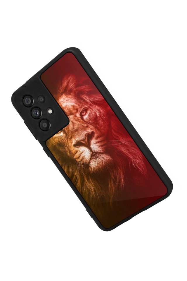 Samsung Galaxy A73 Uyumlu Aslan Tasarımlı Glossy Premium Kılıf