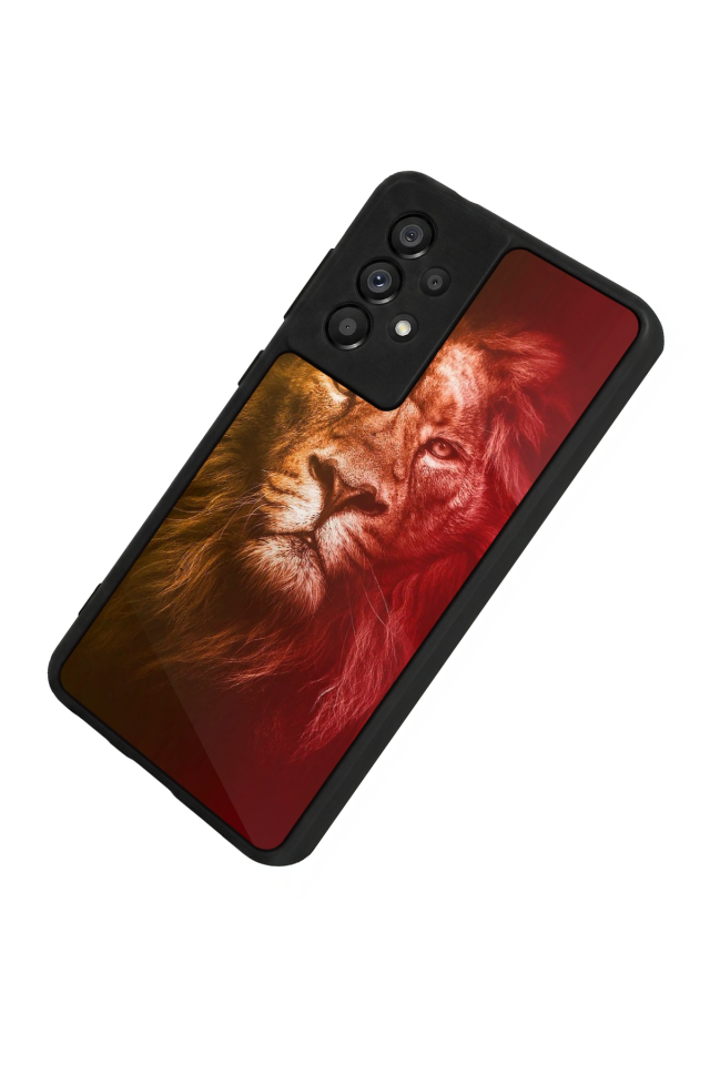 Samsung Galaxy A73 Uyumlu Aslan Tasarımlı Glossy Premium Kılıf