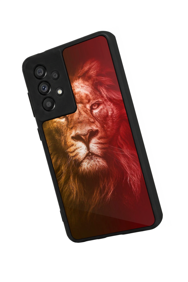 Samsung Galaxy A73 Uyumlu Aslan Tasarımlı Glossy Premium Kılıf
