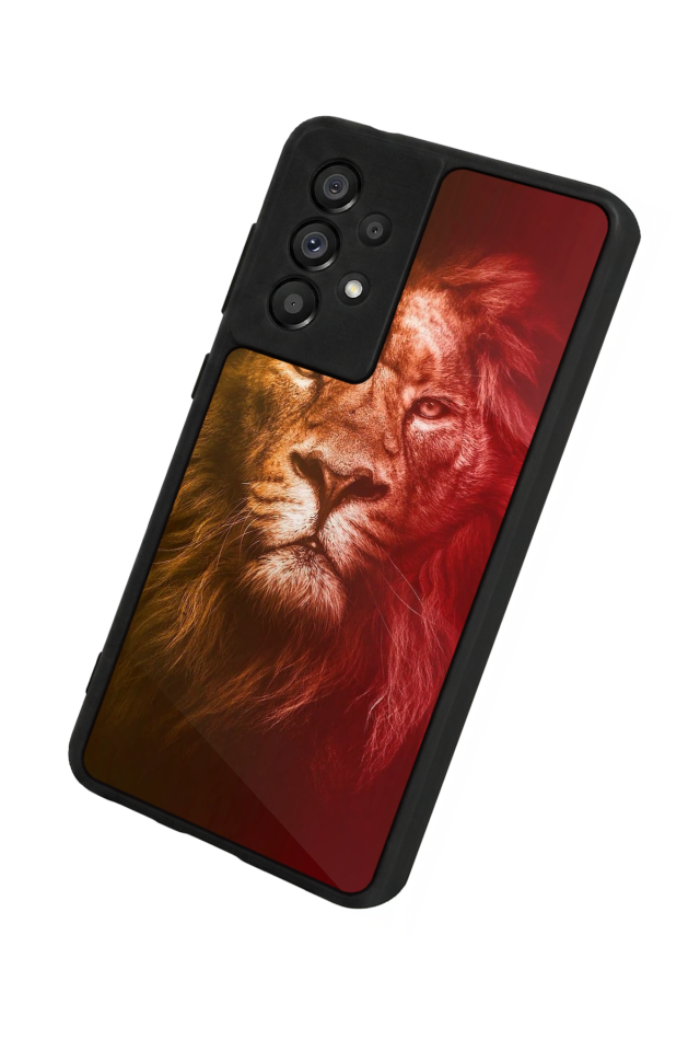 Samsung Galaxy A73 Uyumlu Aslan Tasarımlı Glossy Premium Kılıf