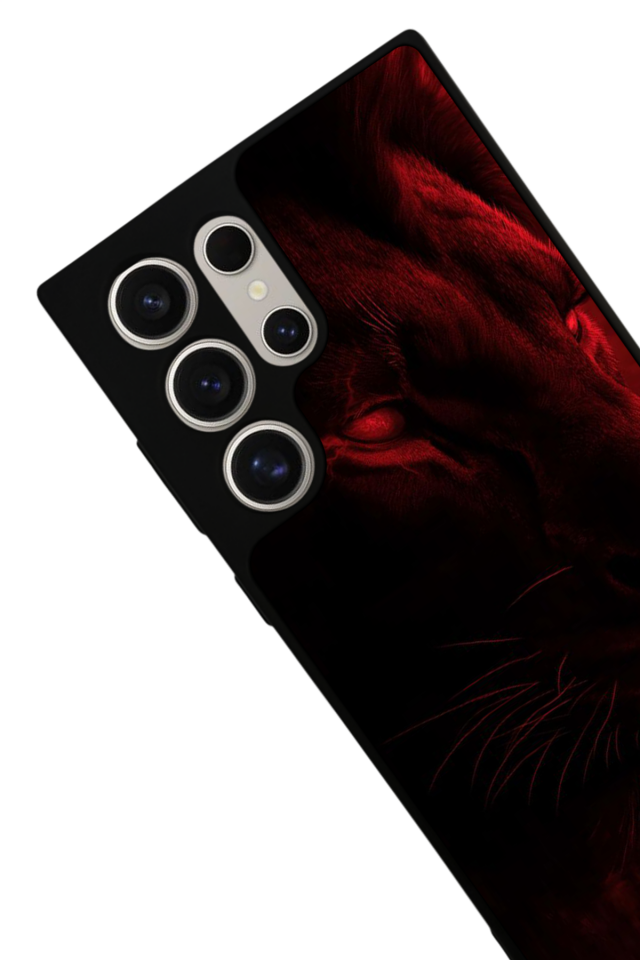 Samsung Galaxy S24 Ultra Uyumlu Aslan Tasarımlı Glossy Premium Kılıf