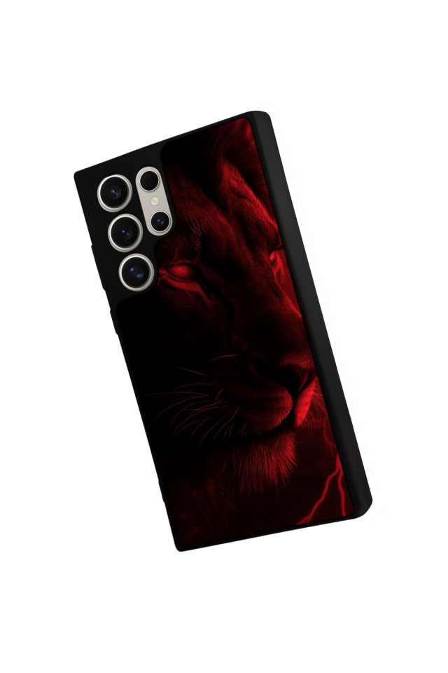 Samsung Galaxy S24 Ultra Uyumlu Aslan Tasarımlı Glossy Premium Kılıf