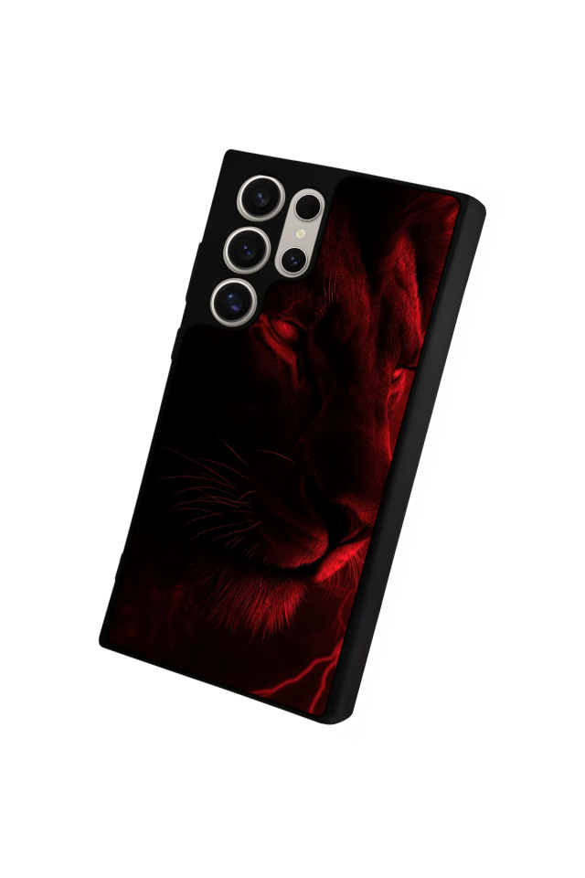 Samsung Galaxy S24 Ultra Uyumlu Aslan Tasarımlı Glossy Premium Kılıf
