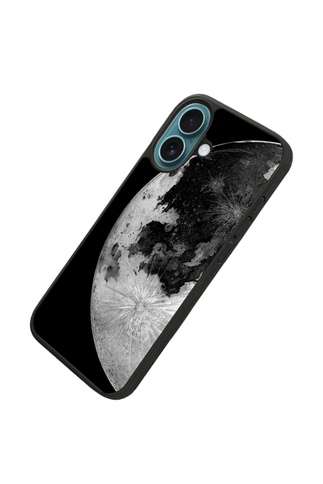 iPhone 16 Plus Uyumlu Ay Tasarımlı Glossy Premium Kılıf
