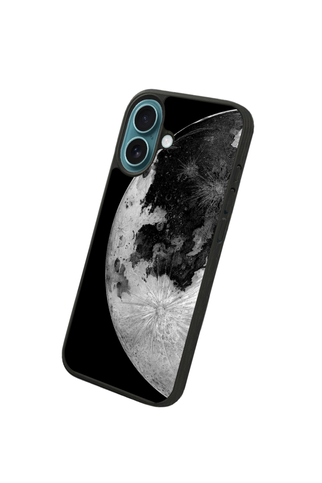 iPhone 16 Plus Uyumlu Ay Tasarımlı Glossy Premium Kılıf