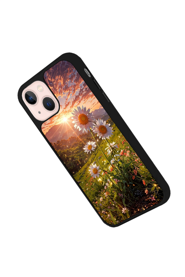 iPhone 15 Plus Uyumlu Cicek Tasarımlı Glossy Premium Kılıf