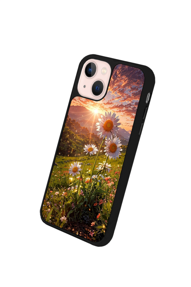 iPhone 15 Plus Uyumlu Cicek Tasarımlı Glossy Premium Kılıf