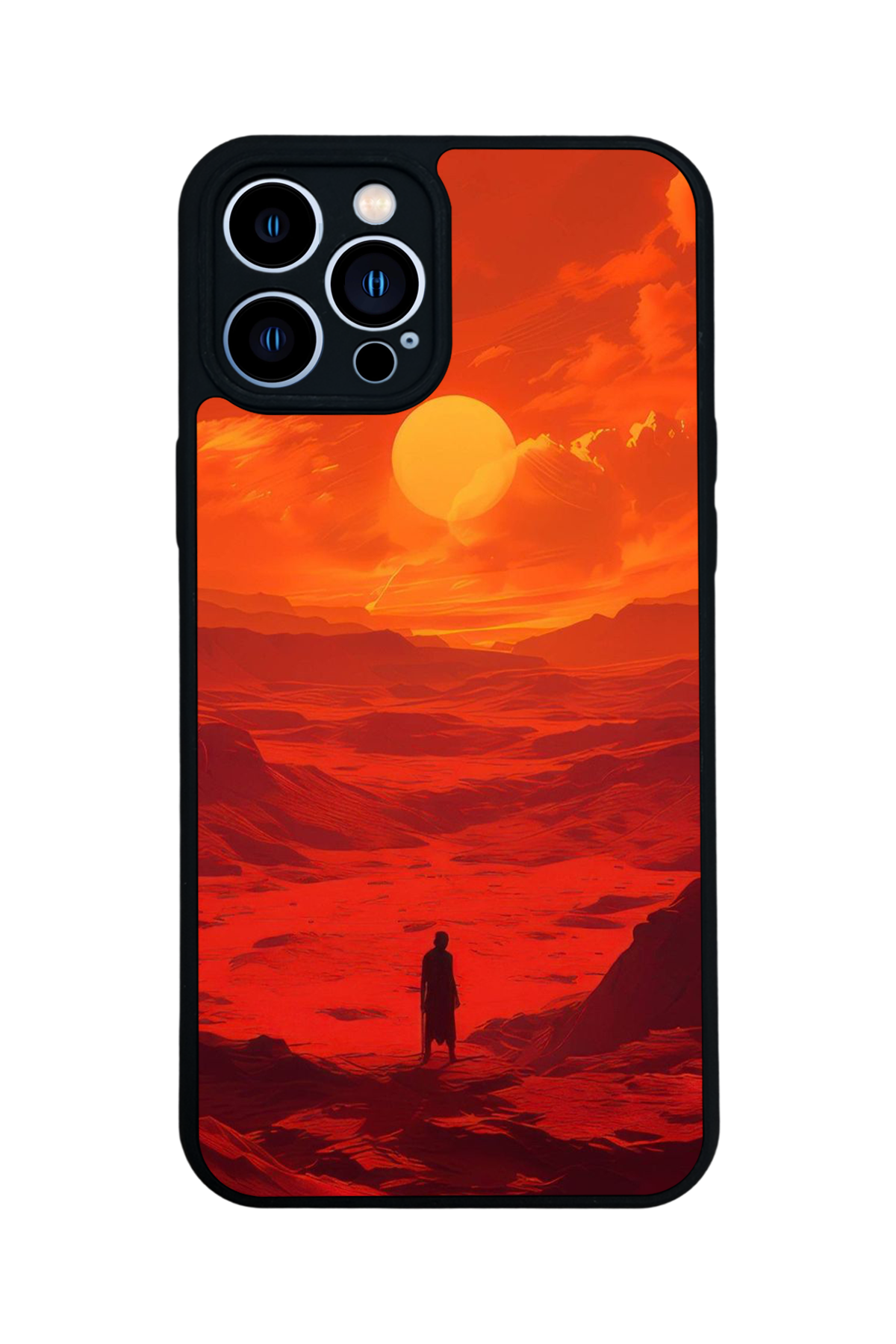 iPhone 13 Pro Max Uyumlu Güneş Tasarımlı Glossy Premium Kılıf