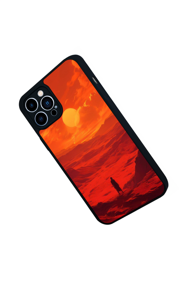 iPhone 13 Pro Max Uyumlu Güneş Tasarımlı Glossy Premium Kılıf