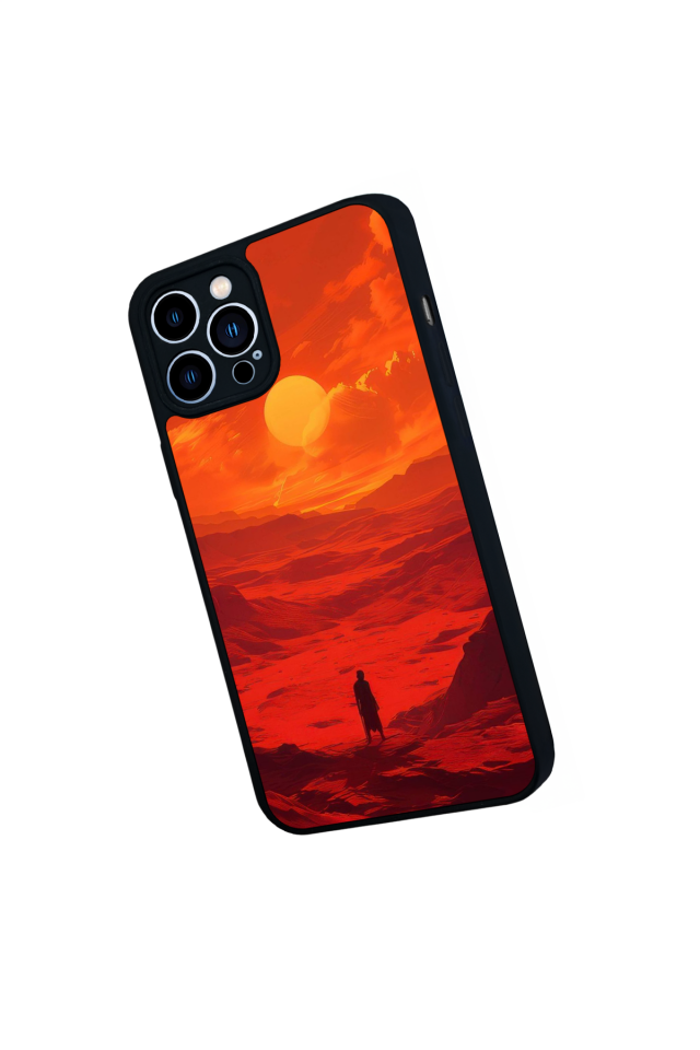 iPhone 13 Pro Max Uyumlu Güneş Tasarımlı Glossy Premium Kılıf