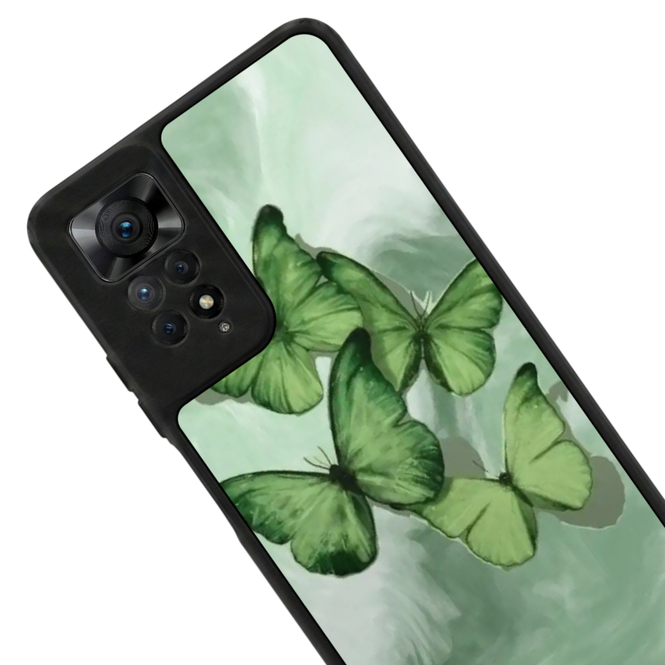 Xiaomi Redmi Note 12 Pro Uyumlu Kelebek Tasarımlı Glossy Premium Kılıf