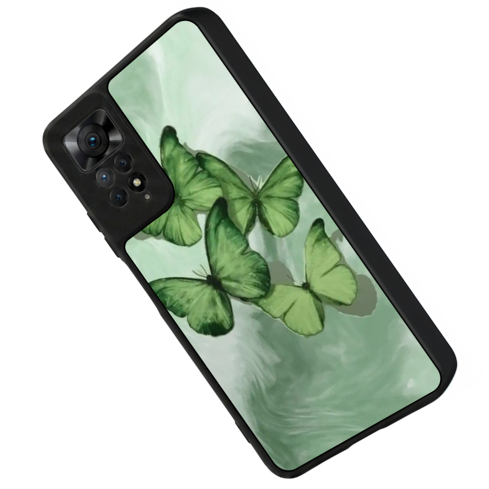 Xiaomi Redmi Note 12 Pro Uyumlu Kelebek Tasarımlı Glossy Premium Kılıf