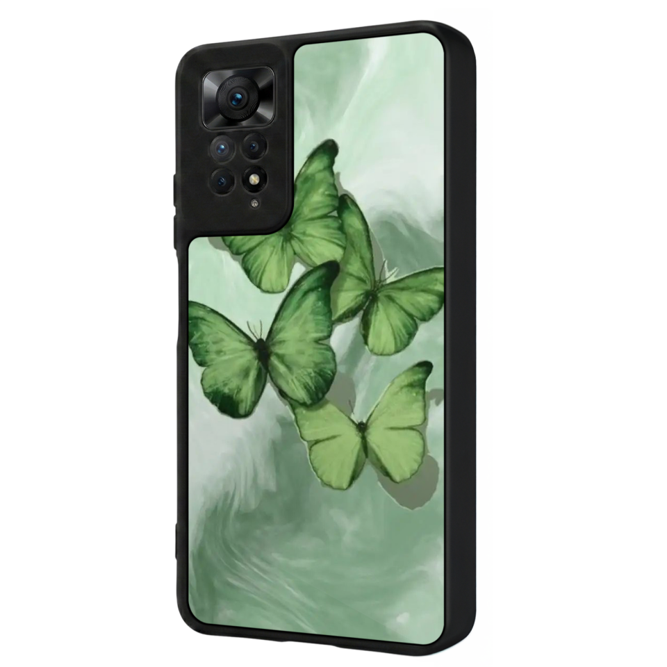 Xiaomi Redmi Note 12 Pro Uyumlu Kelebek Tasarımlı Glossy Premium Kılıf