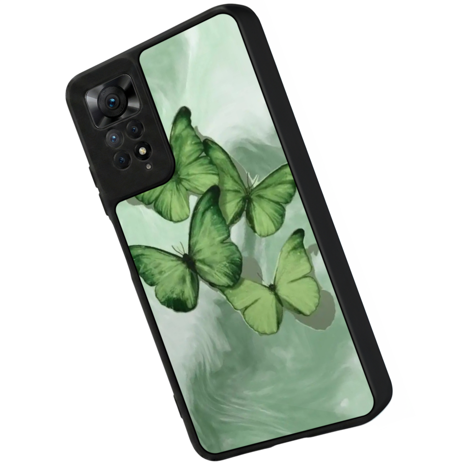Xiaomi Redmi Note 12 Pro Uyumlu Kelebek Tasarımlı Glossy Premium Kılıf