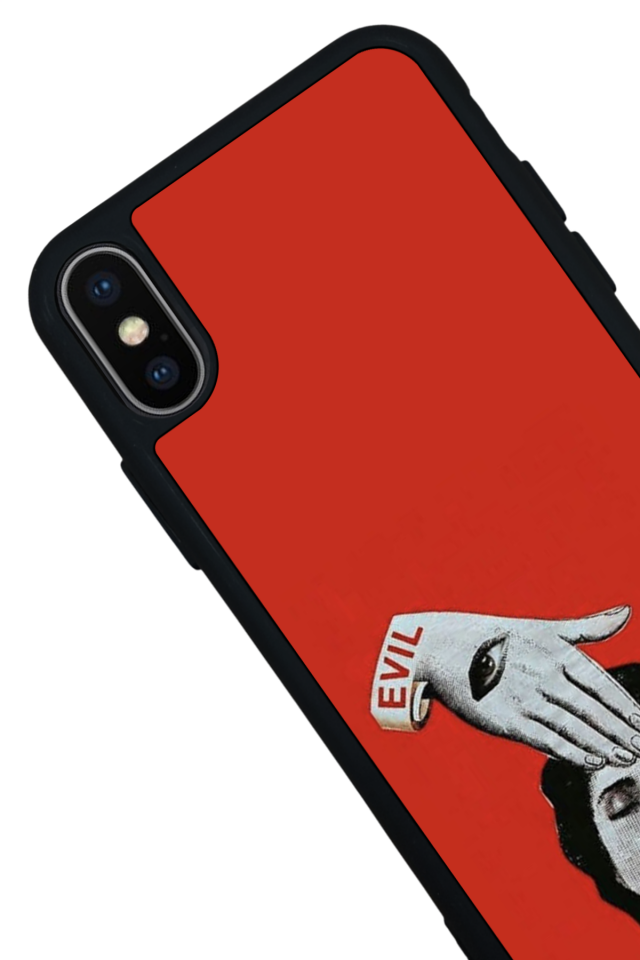 iPhone X/ XS Uyumlu Kirmizi Tasarımlı Glossy Premium Kılıf
