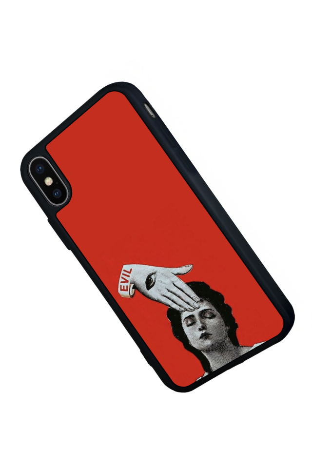 iPhone X/ XS Uyumlu Kirmizi Tasarımlı Glossy Premium Kılıf