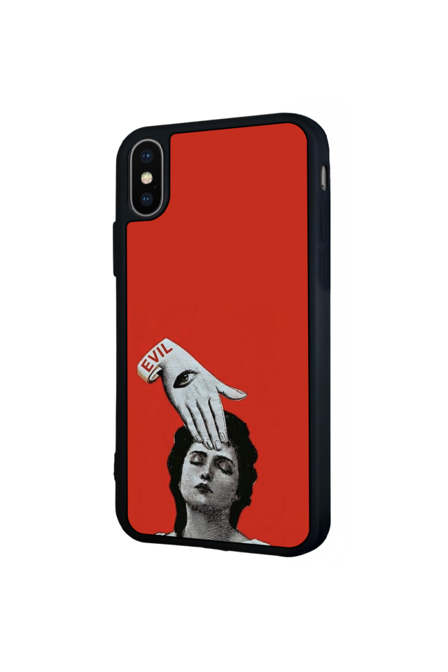 iPhone X/ XS Uyumlu Kirmizi Tasarımlı Glossy Premium Kılıf