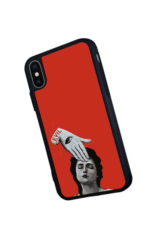 iPhone X/ XS Uyumlu Kirmizi Tasarımlı Glossy Premium Kılıf